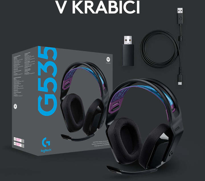 Kufje Logitech G535 Lightspeed, të zeza