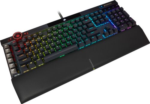 Tastierë gaming Corsair K100 RGB, mekanike OPX linear, me kabllo, e zezë