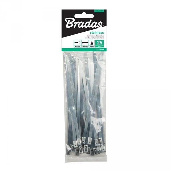 Lidhëse kabllosh çelik inox marine grade, 840mm, rezistente ndaj nxehtësisë, argjendtë