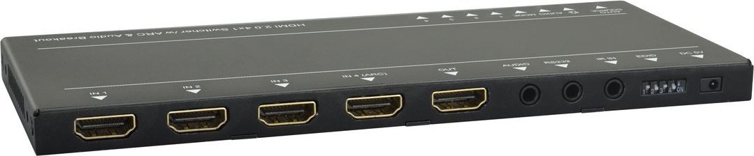 Ndërrues HDMI VivoLink 4x1, 4K 60Hz, i zi