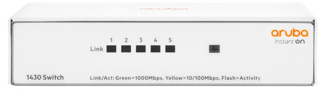 Switch HP Aruba Instant On 1430 5G (R8R44A), Gigabit Ethernet, 5 porte, i bardhë