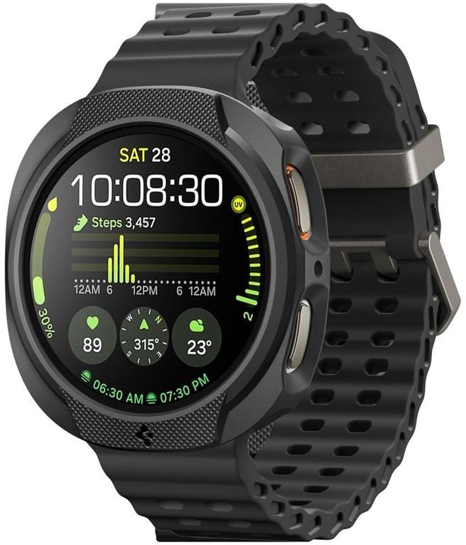 Заштитен повеќен за паметен часовник Spigen Liquid Air, Samsung Galaxy Watch8 40mm, црн мат