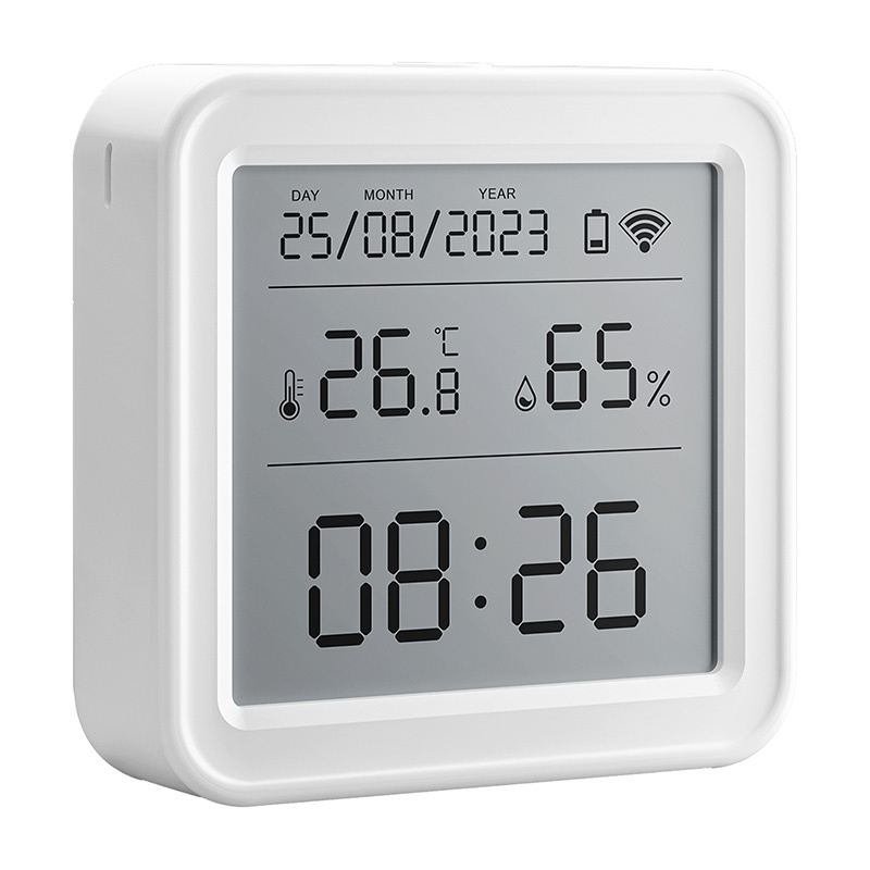 Sensor smart temperature dhe lagështie Gosund ST17, Zigbee, ekran LCD, i bardhë