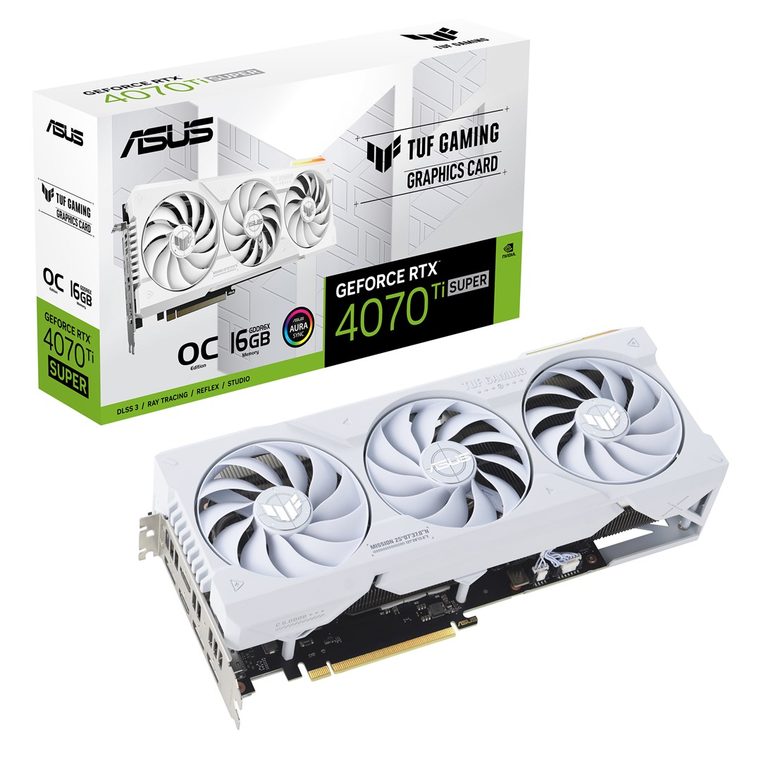 Kartelë grafike Asus TUF Gaming GeForce RTX 4070 Ti SUPER OC White 16GB GDDR6X