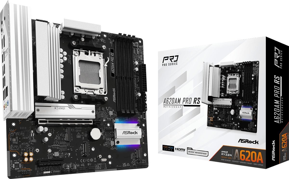 Pllakë amë Asrock A620AM Pro RS, AMD A620, Socket AM5, Micro ATX
