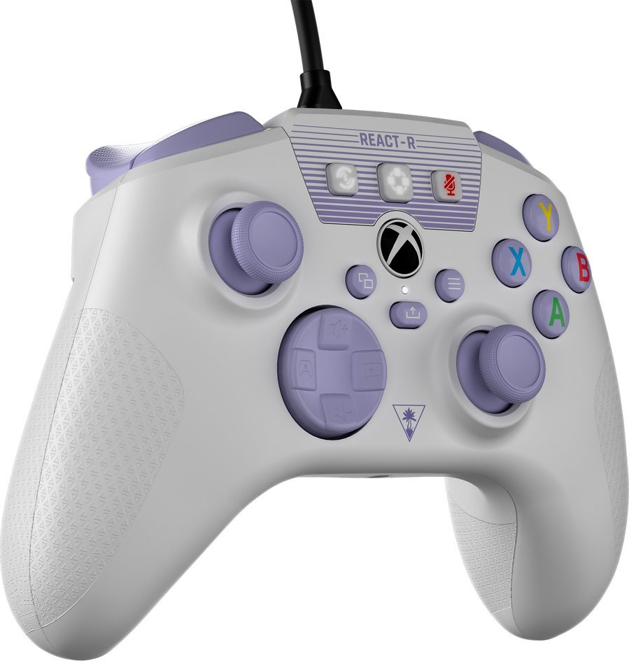 Kontroller Turtle Beach React-R, me kabllo, i bardhë / vjollcë