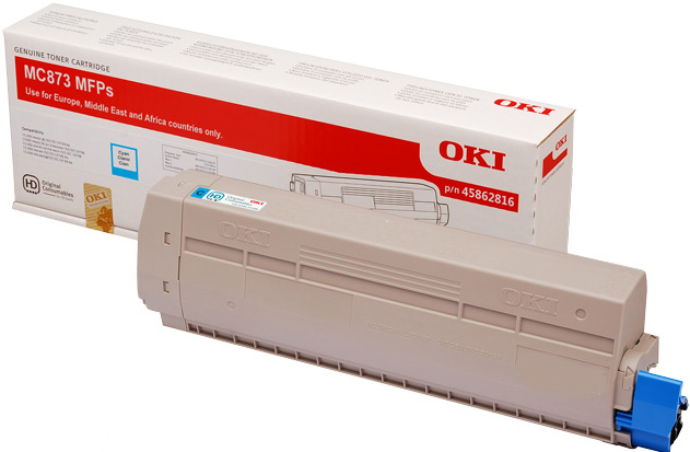 Toner OKI MC873, cyan