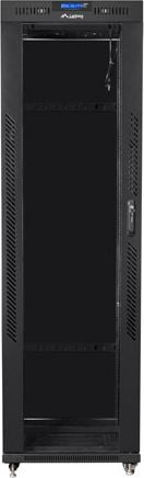 Мрежен кабинет Lanberg Standing Cabinet 19" FF01-6642-12BL, 42U, панел за вентилација, црн