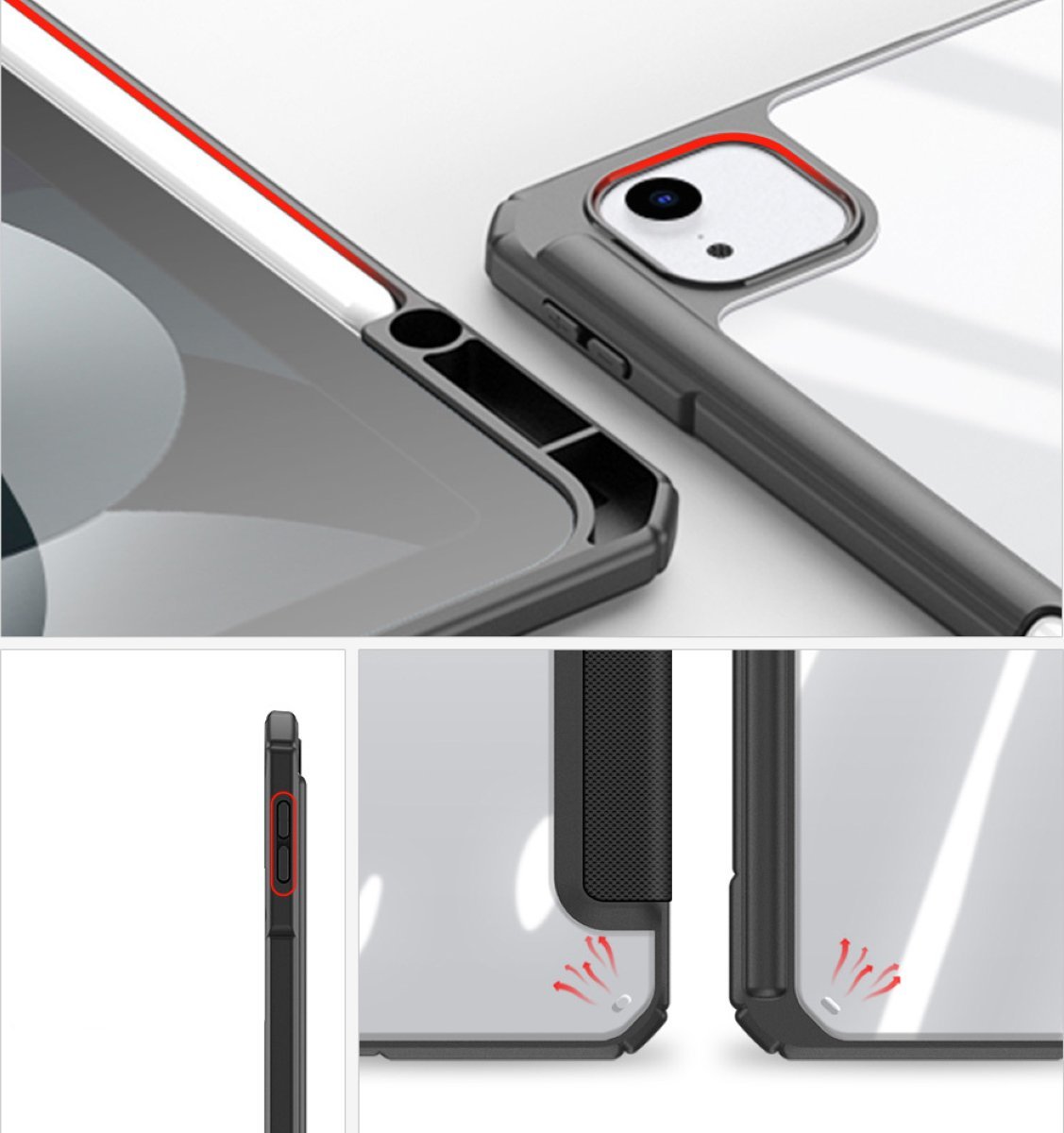 Mbulesë tablet DUX DUCIS Magi Series për iPad Air 13 M2, funksion sleep wake, me mbajtëse stylus, e zezë