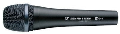 Mikrofon vokal Sennheiser e945, dinamik superkardioid, për skenë, i zi