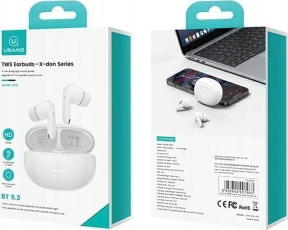 Kufje pa tela Usams X-Don Series Dual, Bluetooth 5.3, TWS, vjollcë