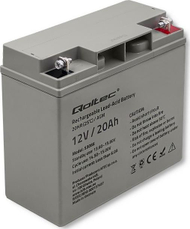 Bатерија AGM Qoltec HQ 53066, 12V, 20Ah, црна