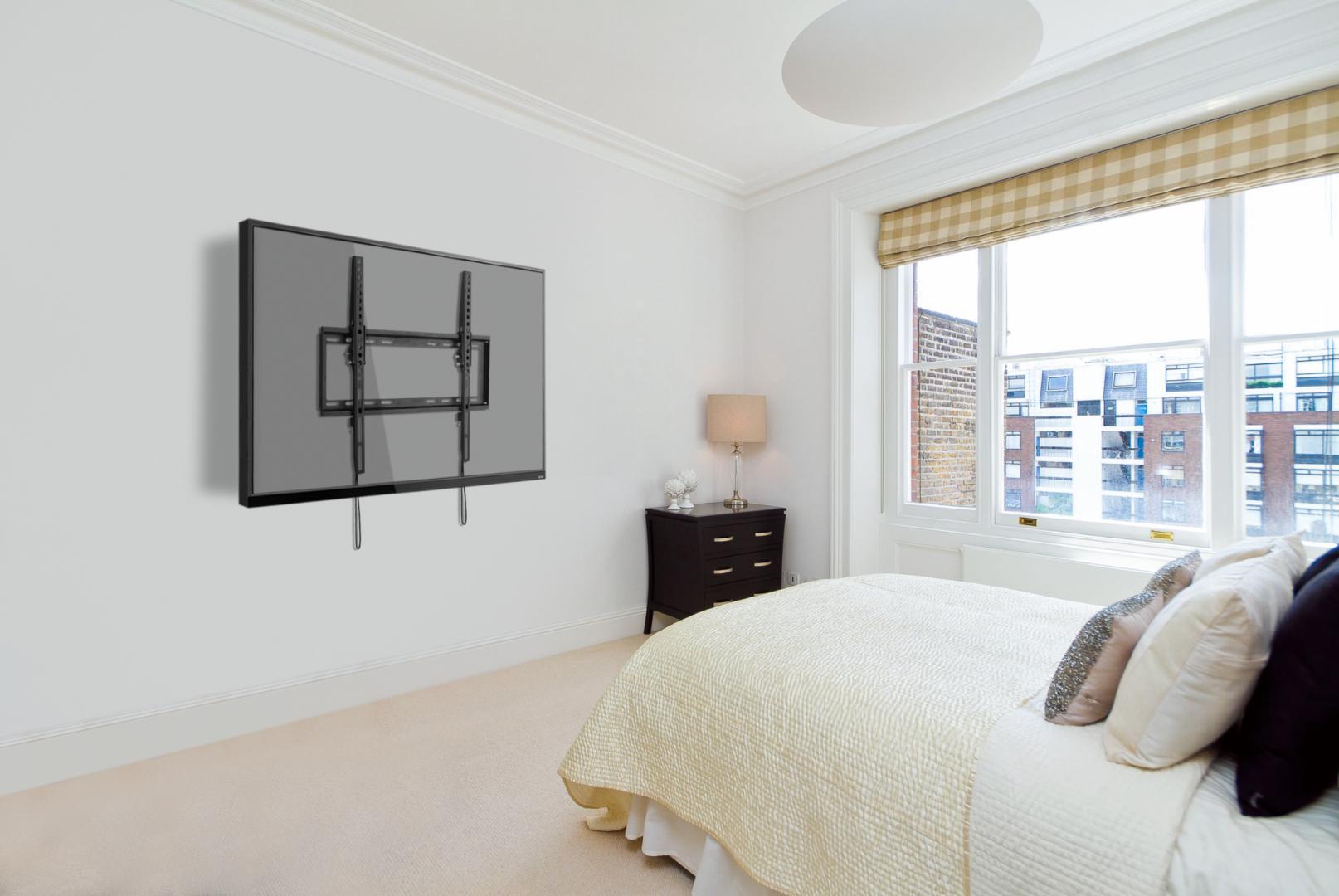 Mbajtëse murale për TV Akai, 32"-55", VESA 200x200 deri 400x400, 35kg, e zezë