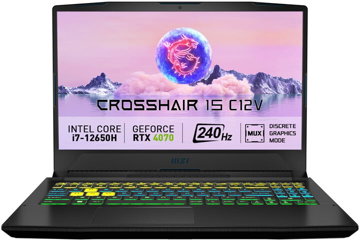 [OUTLET] Laptop MSI Crosshair 15 C12VG-289CZ, Intel Core i7-12650H, 16GB RAM, 1TB SSD, NVIDIA GeForce RTX 4070 8GB GDDR6, i zi
