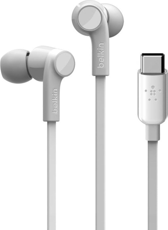 Kufje in ear Belkin Rockstar G3H0002btWHT, me kabllo, të bardha