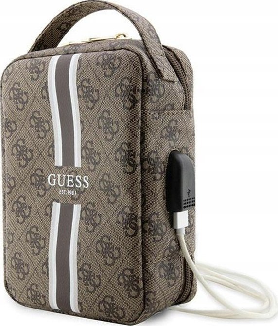 Çantë udhëtimi Guess 4G Printed Stripes Organizer GUHBP4RPSW, organizuese, kafe