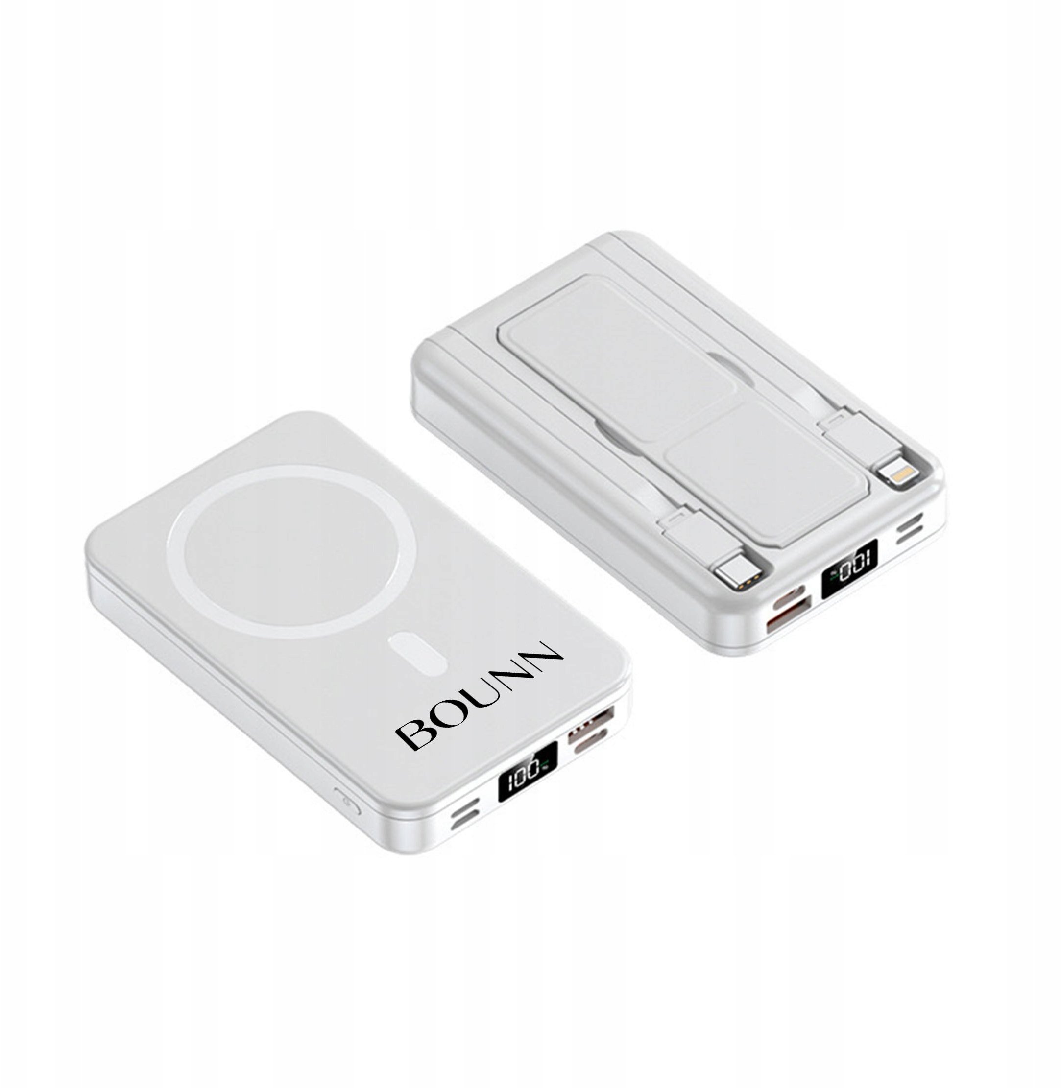 Karikues portativ Bounn BMAGIND_1, 10000mAh, MagSafe, i bardhë