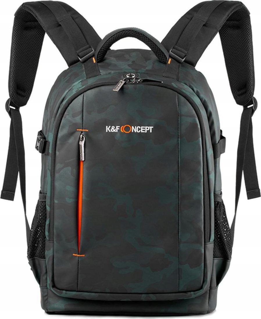 Çantë fotografike K&amp;F Concept KF13.119, 23L, për kamera dhe laptop 14", kamuflazh pylli