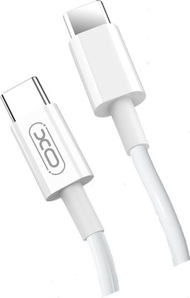 Kabllo karikimi XO NB124, USB C në USB C, 1 m, 40W, e bardhë