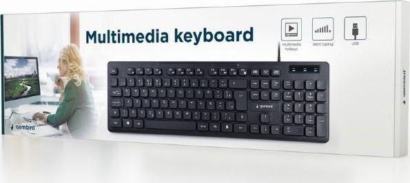 [OUTLET] Tastierë Gembird KB-MCH-04, me kabllo, US, e zezë
