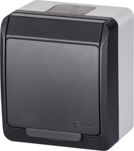 Prizë e jashtme Elektro-Plast HERMES, njëfishe, IP44, antracit