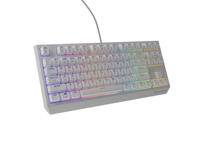 Tastierë Genesis Thor 230 TKL RGB Outemu Brown, e bardhë