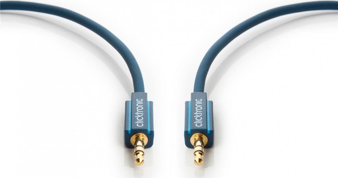 Kabllo audio ClickTronic Casual Series, 3.5mm në 3.5mm, 10m, blu