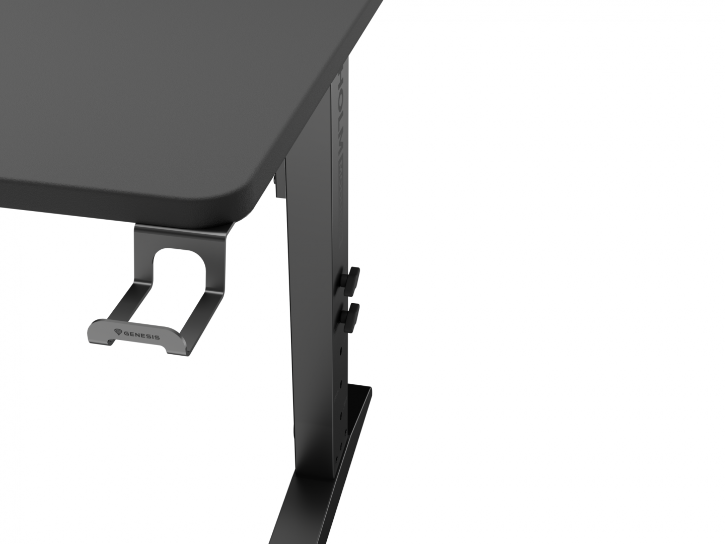 Tavolinë gaming Genesis Holm Modular 160, 160cm, ndriçim RGB, e zezë