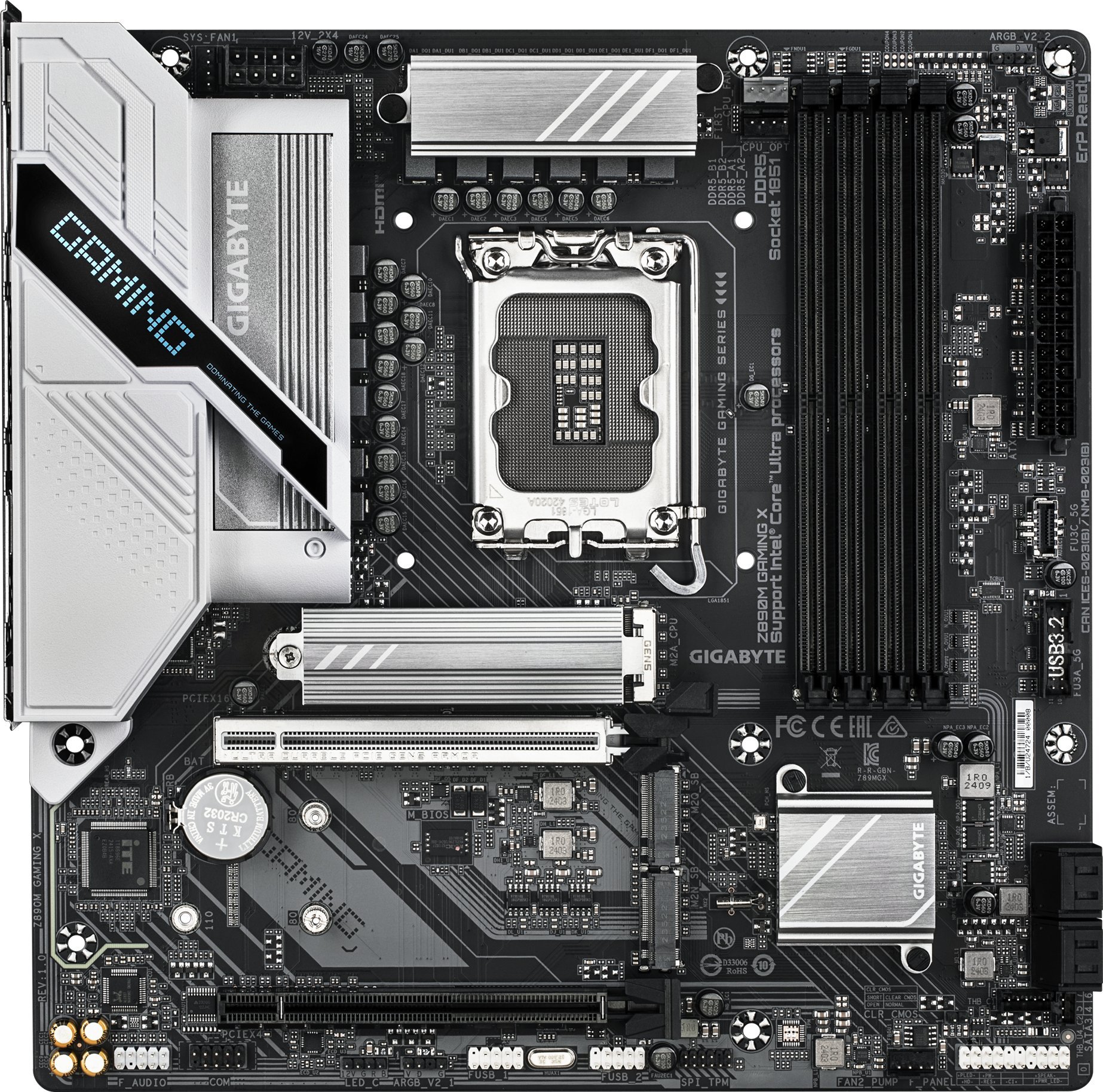 Матична плоча GIGABYTE Z890M Gaming X, DDR5 8800MHz OC, PCIe 5.0, 2.5Gb LAN