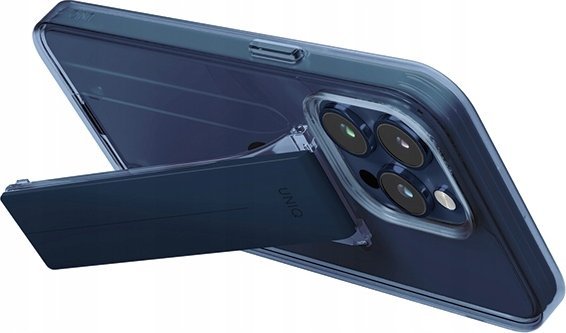Kapak mbrojtës UNIQ Heldro Mount+ për iPhone 15 Pro Max, me stand, blu e errët
