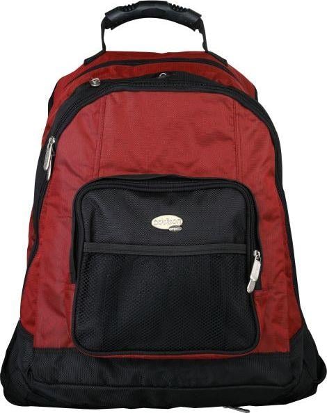 Çantë shpine për laptop Addison 311015, 15.6", xhepa anësorë, e zezë burgundy