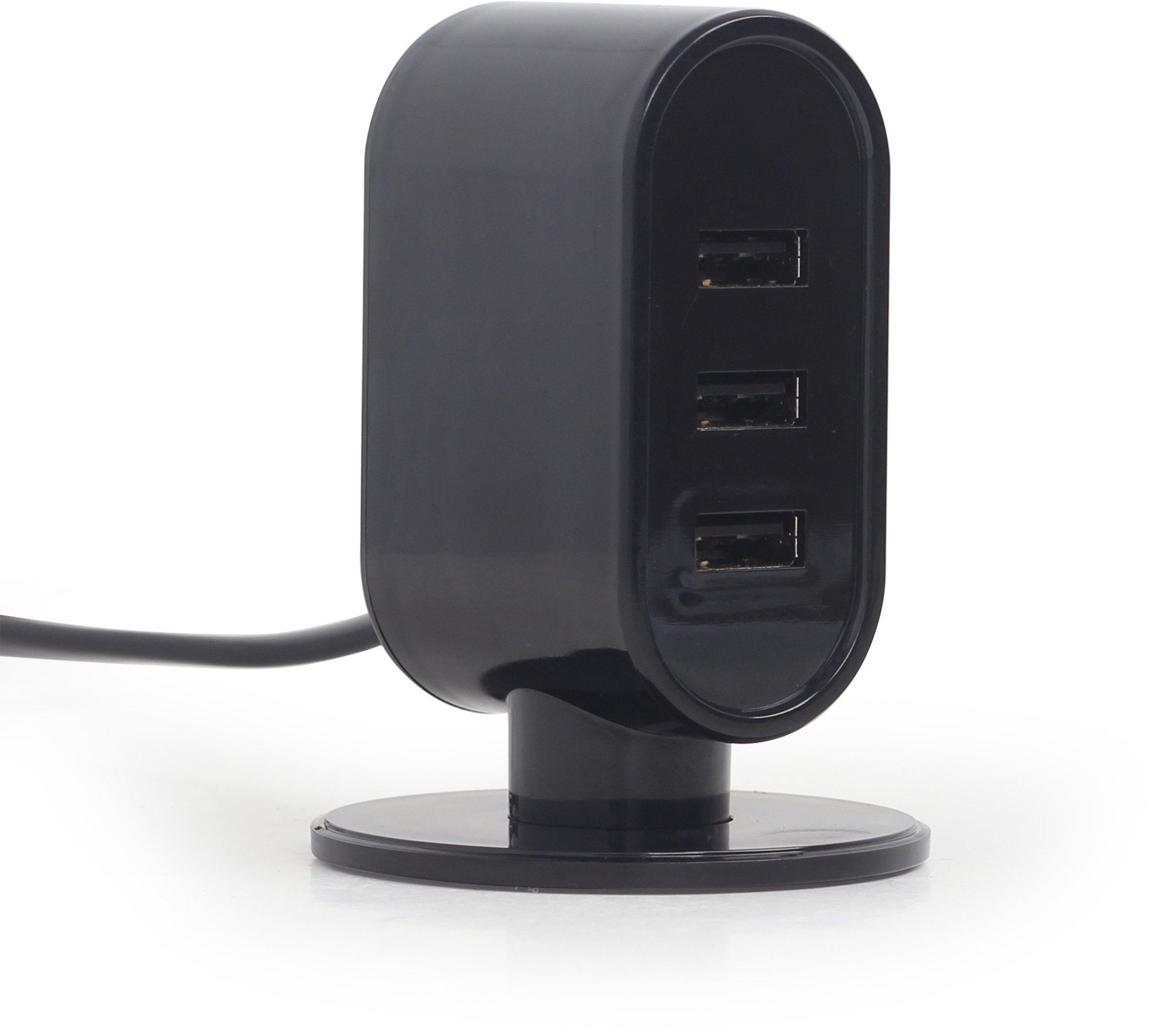 Karikues tavoline Gembird EG-U3C3A-01-MX, 3 porta USB, për pajisje mobile, i zi dhe i bardhë