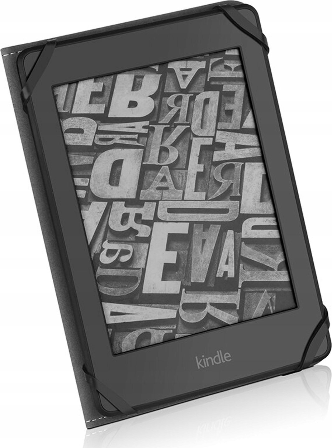 Mbulesë me dorezë për Kindle Paperwhite 6", lëkurë eco, funksion ndezje automatike, e zezë