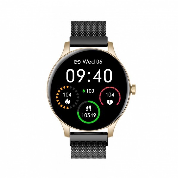 SmartWatch GARETT CLASSY GOLD-BLACK, STEEL (IP68 waterproof)