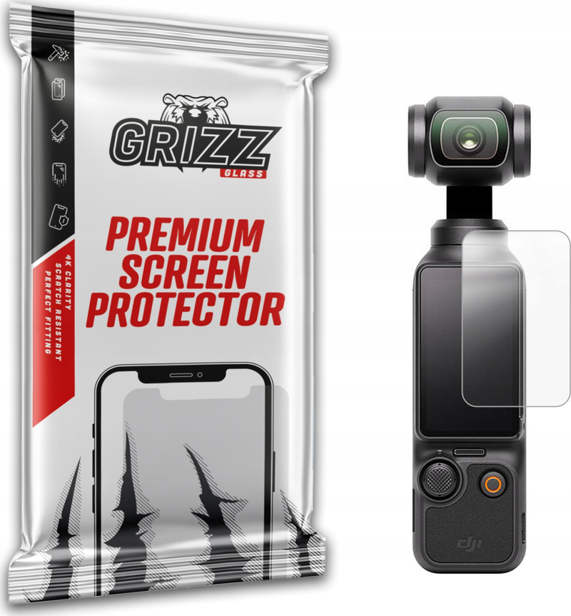 Folie mbrojtëse ekrani Grizz PaperScreen për DJI Osmo Pocket 3, matte, kundër gjurmëve të gishtave, transparente