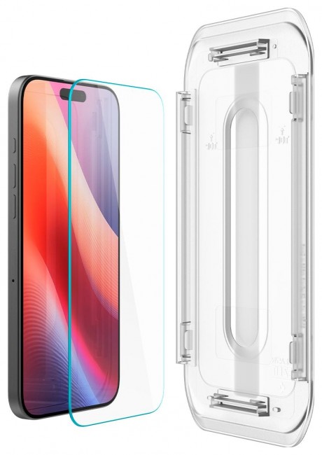 Xham mbrojtës Spigen GLAS.TR ”EZ FIT” për Apple iPhone 16 Pro Max, transparent, 2 copë