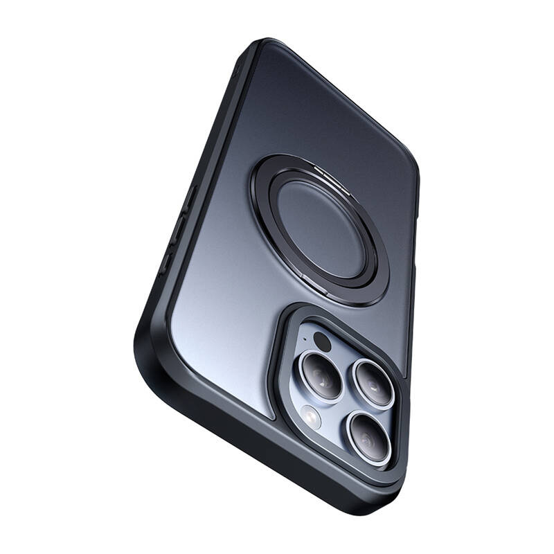 Mbulesë telefoni Mcdodo PC-4932 për iPhone 16 Pro, MagSafe, me këmbë mbajtëse, e zezë