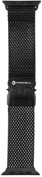 Rrip ore Forcell F DESIGN FA11, për Apple Watch 38 40 41 mm, çelik inox i gërshetuar, i zi