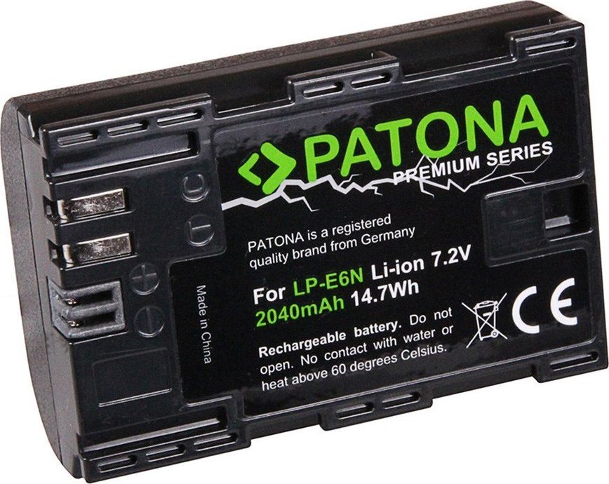 Bateri aparat fotokamerë PATONA Pro Canon LP-E6N, 2040mAh, Li-Ion