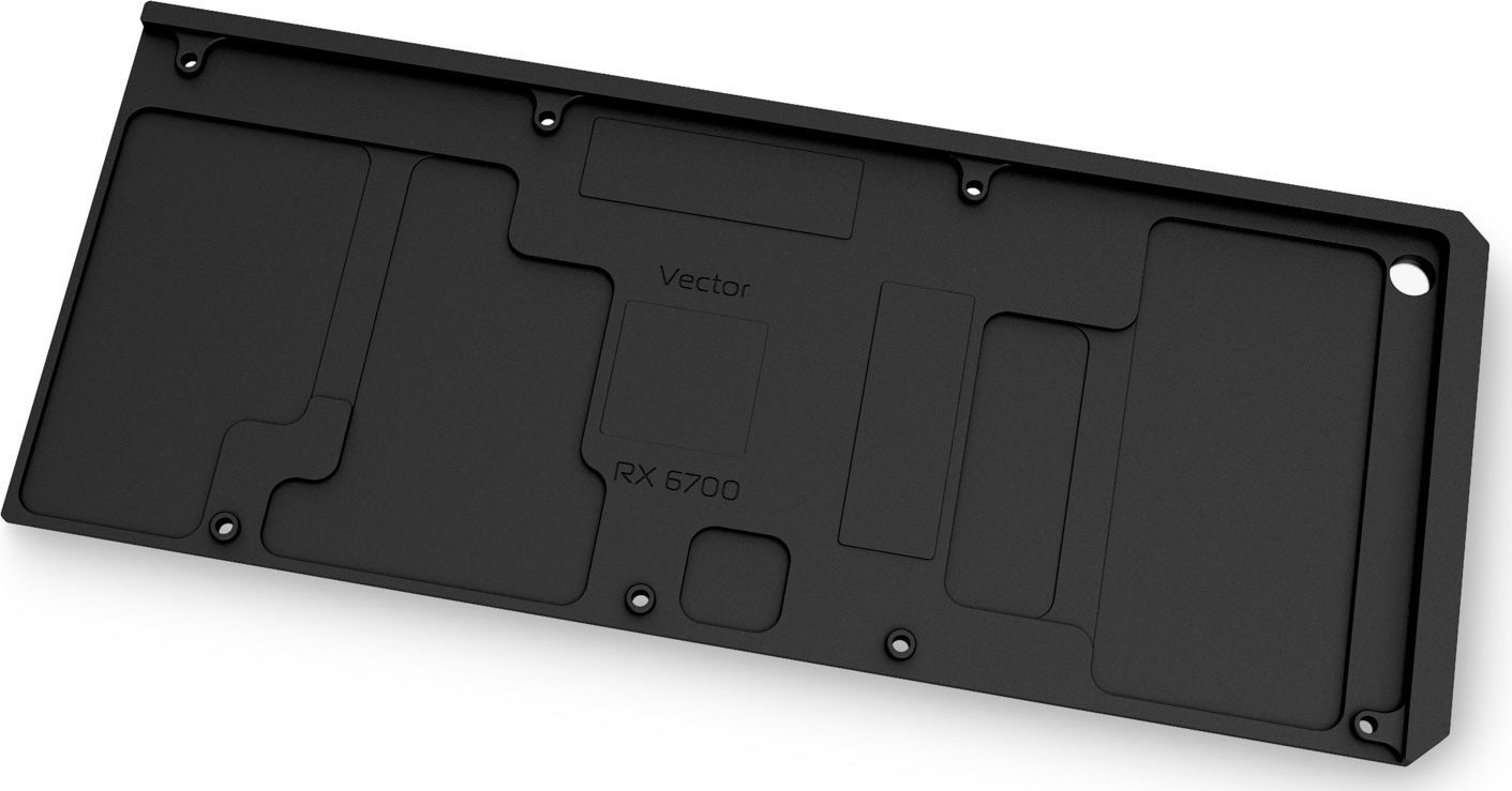 Backplate për kartë grafike EK Water Blocks EK-Quantum Vector RX 6700XT, për RX 6700 XT, i zi
