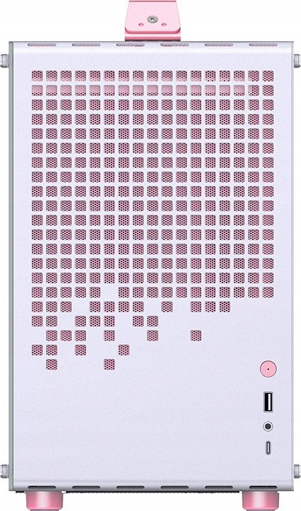 Kuti kompjuterike Jonsplus Z20, Micro ATX, me dorezë bartjeje, e bardhë rozë