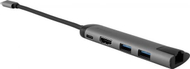 USB Hub Verbatim Multi Port USB-C, i hirtë