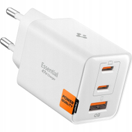 Karikues muri Spigen Essential EE473EU, 47W, 2x USB C 1x USB A, i bardhë