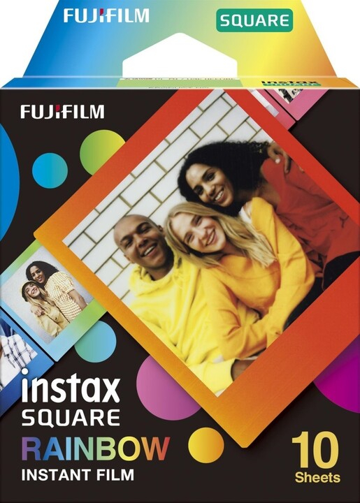 Film fotografik FujiFilm Instax Square Rainbow, 10 copë
