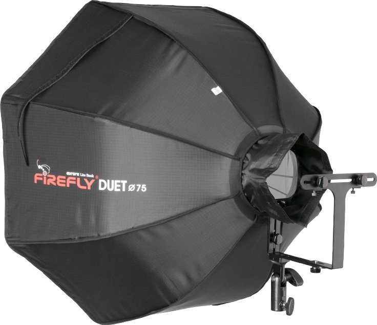 Softbox Aurora Firefly Duet FDO 75, 75 cm, për 2 Speedlight, i zi