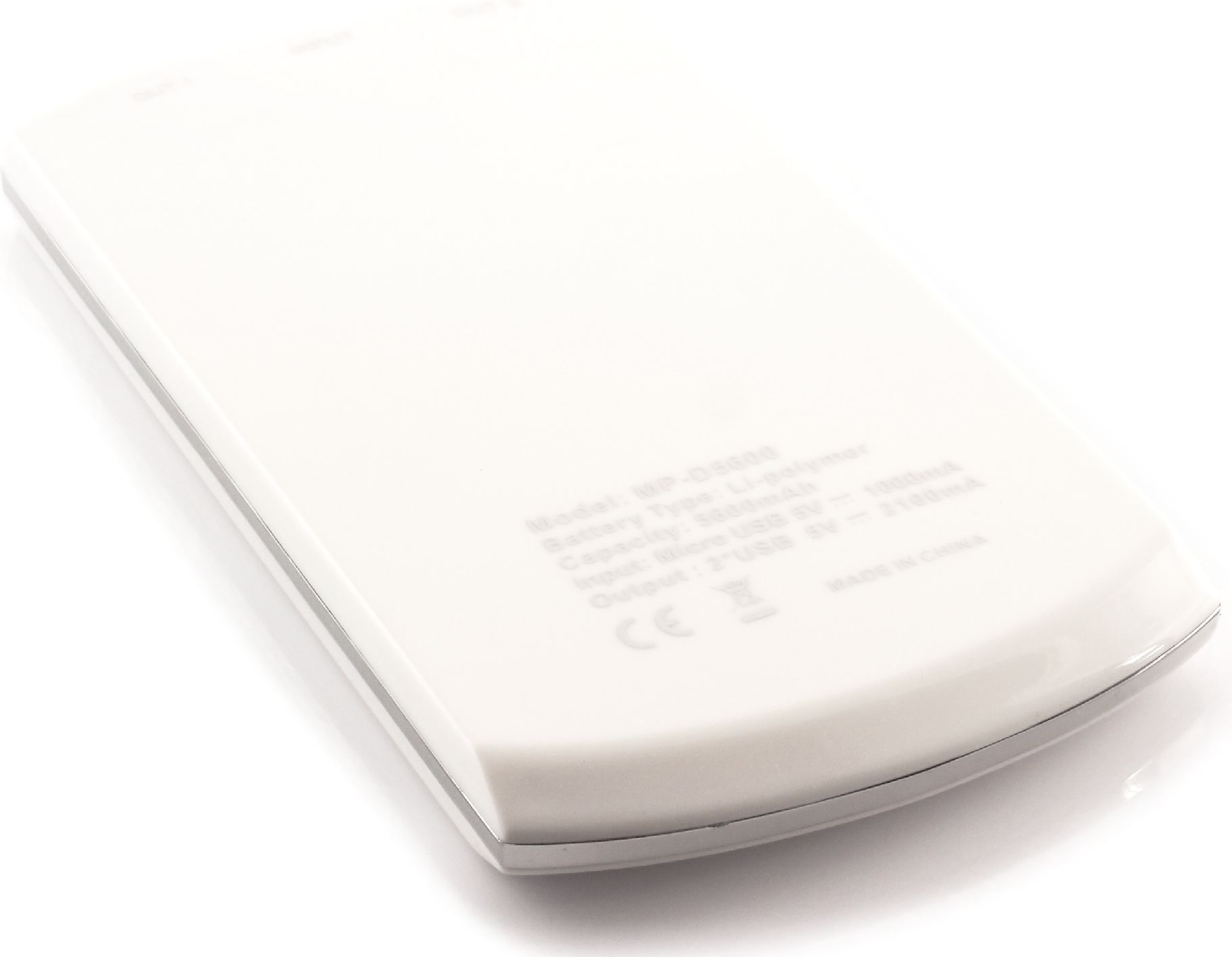 Powerbank Sunen 5600mAh, 2 porta USB, i bardhë
