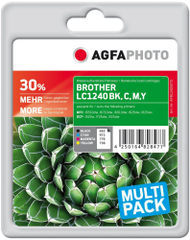 Set bojërash AgfaPhoto APB1240SETD LC1240, për Brother, multipack CMYK