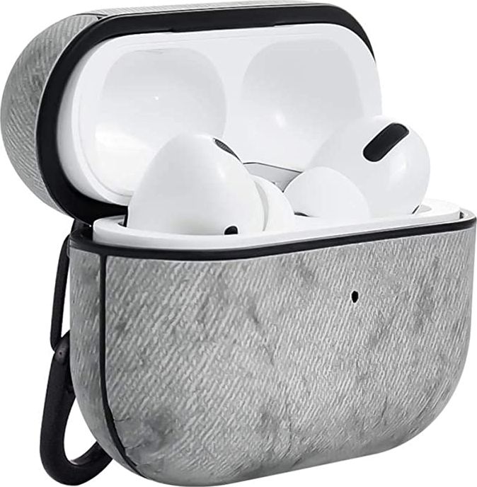 Kuti mbrojtëse për AirPods Pro TerraTec AirBox Fabrik, me karabinë, gri