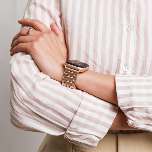 Rrip ore Vonmählen Link Bracelet 2 për Apple Watch 44/45/46, çelik inox 316L, rosgold, rozë