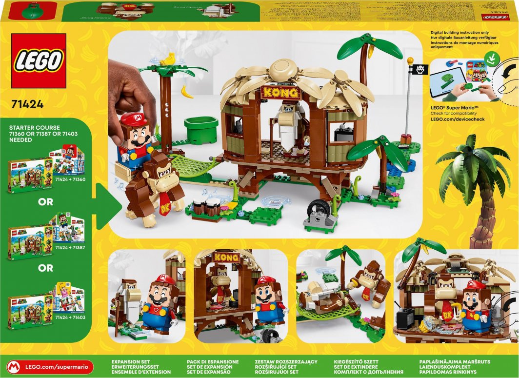 Set LEGO® Super Mario™ 71424 Donkey Kong's Tree House - Expansion, 555 pjesë